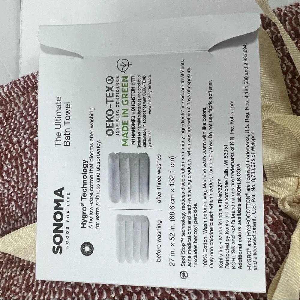 Sonoma goods for life 4 pk ( 2 washcloths & 2 hand towels )